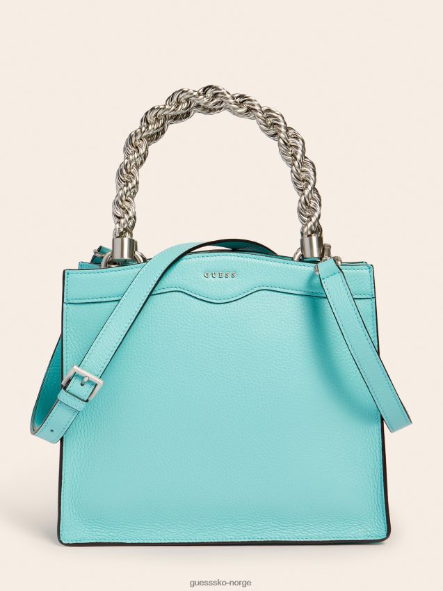 Guess blå aida mini veske i ekte skinn blå unisex F0LJ805412