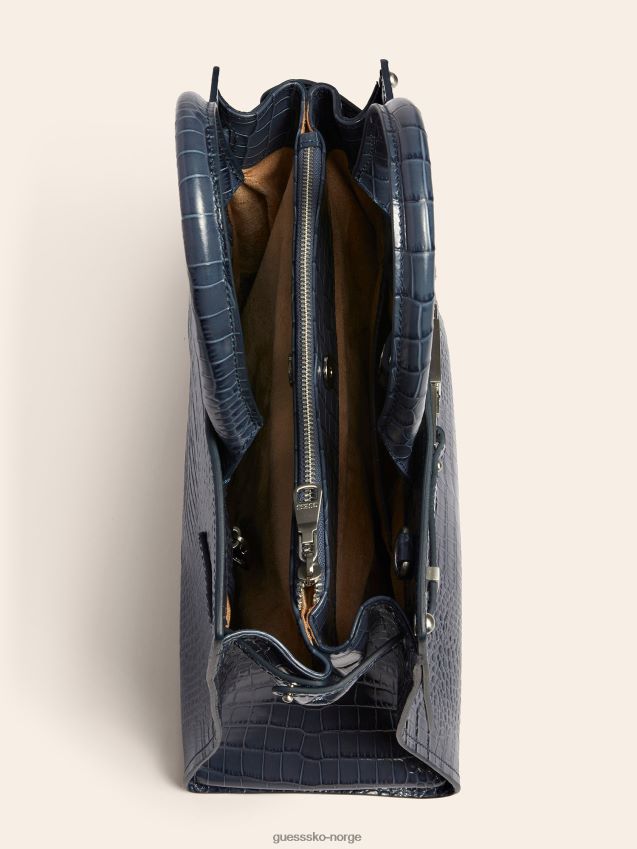 Guess blå megan luxe håndveske i ekte skinn blå unisex F0LJ804965