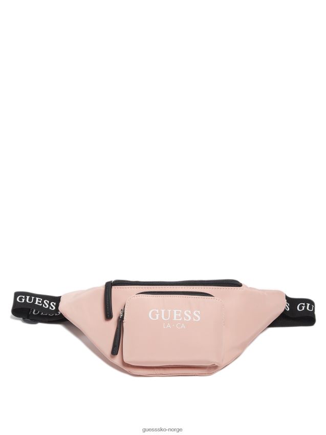 Guess blush logo tape fanny pack rødme unisex F0LJ807686