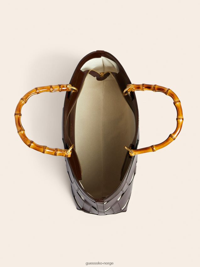 Guess brun aida-veske i ekte skinn brun unisex F0LJ804963