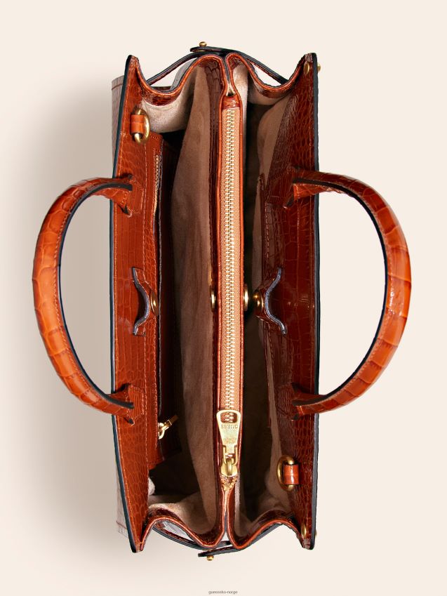 Guess brun cristina håndveske i ekte skinn brun unisex F0LJ805328