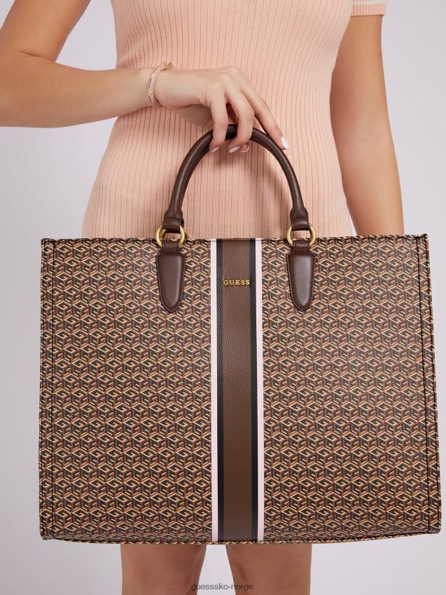 Guess brun ederle logo håndveske brun unisex F0LJ805112