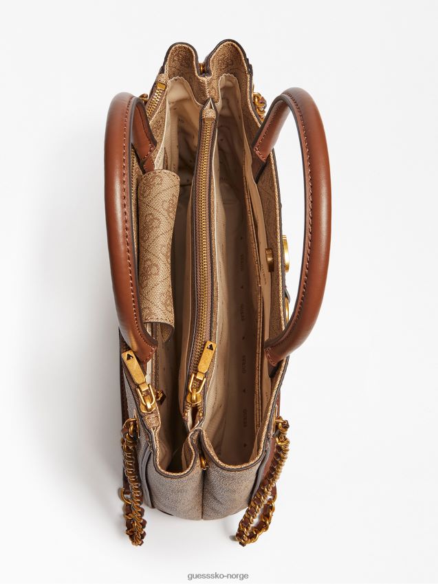 Guess brun izzy 4g logo maxi håndveske brun unisex F0LJ805162