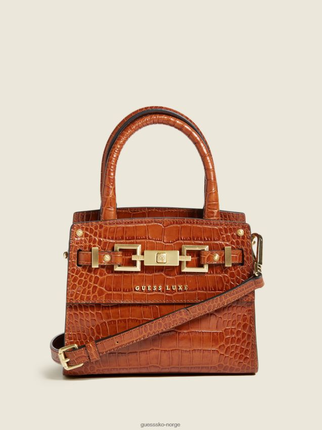 Guess cognac cristina skinn mini veske konjakk unisex F0LJ8010210