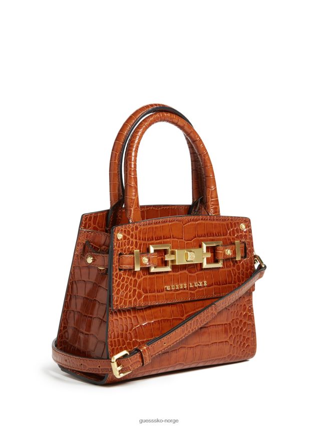 Guess cognac cristina skinn mini veske konjakk unisex F0LJ8010210