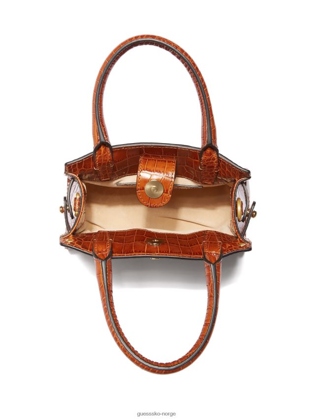 Guess cognac cristina skinn mini veske konjakk unisex F0LJ8010210