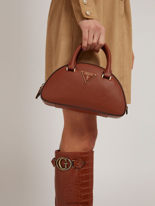 Guess cordelia saffiano mini veske brun brun unisex F0LJ805297