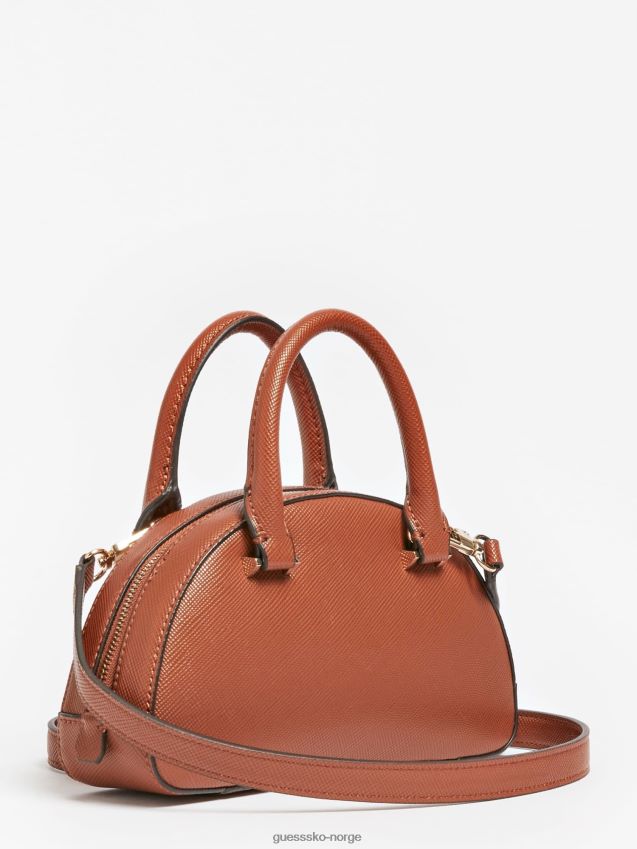 Guess cordelia saffiano mini veske brun brun unisex F0LJ805297