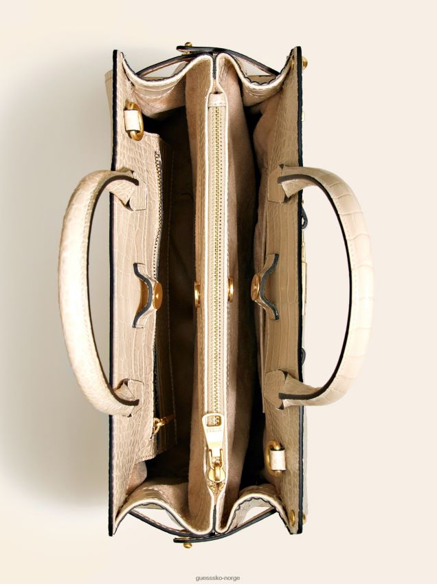 Guess cristina håndveske i ekte skinn hvit hvit unisex F0LJ805045