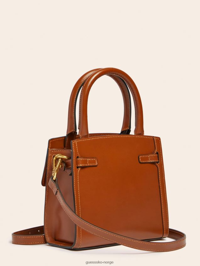 Guess cristina mini håndveske i ekte skinn grå grå unisex F0LJ805399