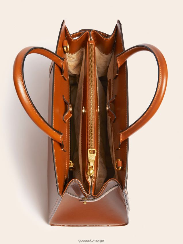 Guess cristina veske i ekte skinn grå grå unisex F0LJ805193