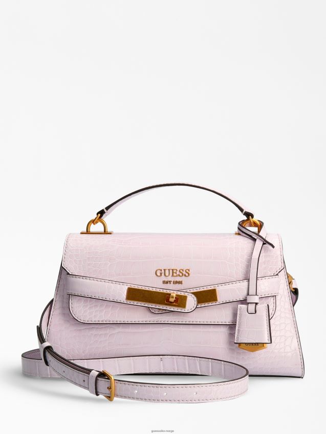 Guess enisa veske med krokodilletrykk lilla syrin unisex F0LJ805075