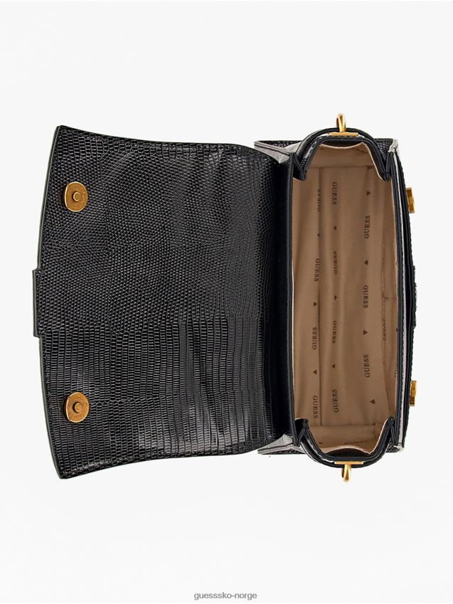 Guess ginevra python-print mini håndveske svart svart unisex F0LJ805083