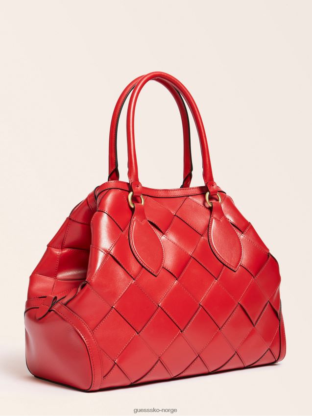 Guess giorgia luxe veske i ekte skinn rød rød unisex F0LJ805764