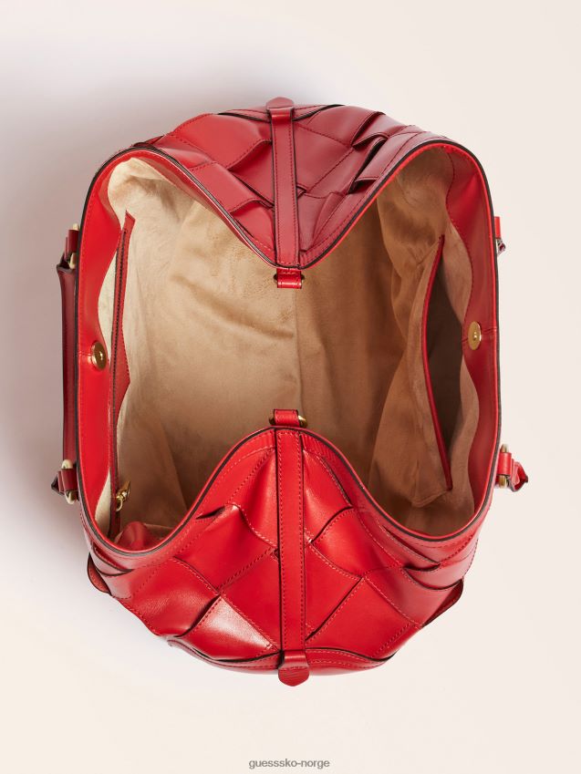 Guess giorgia luxe veske i ekte skinn rød rød unisex F0LJ805764