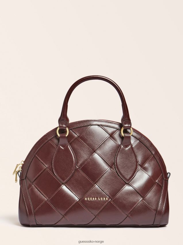 Guess giorgia luxe veske i ekte skinn rød rød unisex F0LJ806487