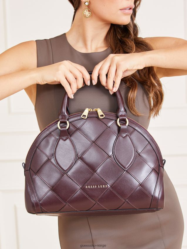 Guess giorgia luxe veske i ekte skinn rød rød unisex F0LJ806487