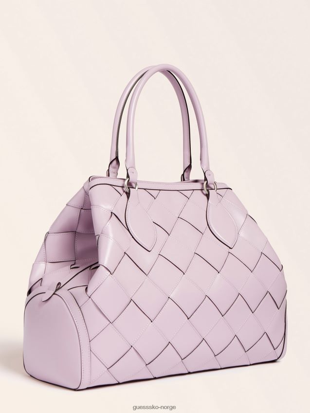 Guess giorgia stor luksus veske i ekte skinn lilla syrin unisex F0LJ806550