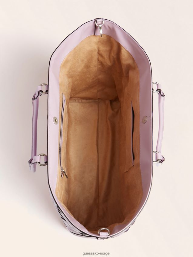 Guess giorgia stor luksus veske i ekte skinn lilla syrin unisex F0LJ806550