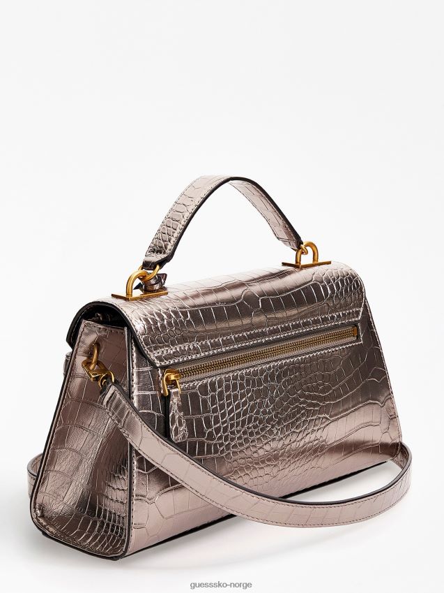 Guess grå enisa veske med krokodilletrykk grå unisex F0LJ803756