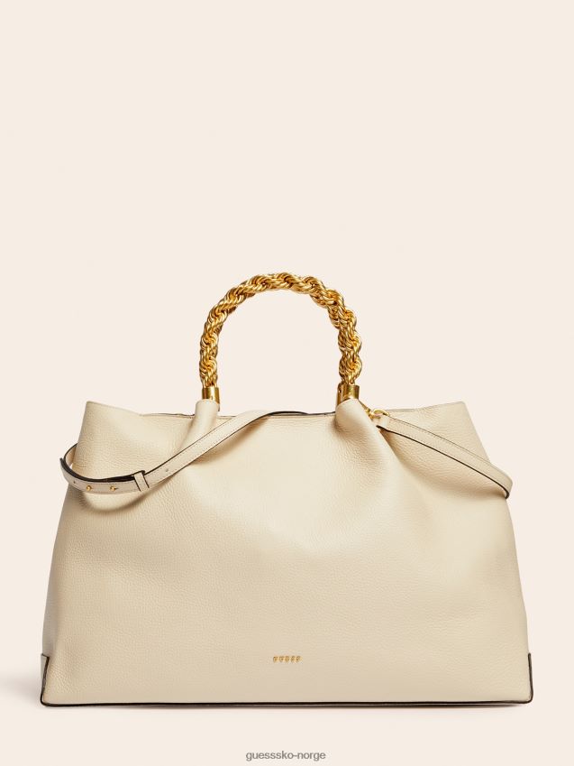 Guess hvit aida maxi-veske i ekte skinn hvit unisex F0LJ805435