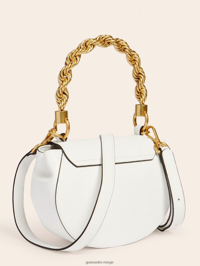 Guess hvit aida mini veske i ekte skinn hvit unisex F0LJ805286