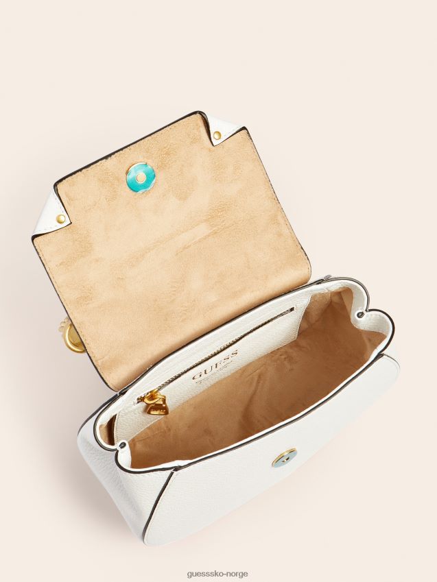 Guess hvit aida mini veske i ekte skinn hvit unisex F0LJ805286