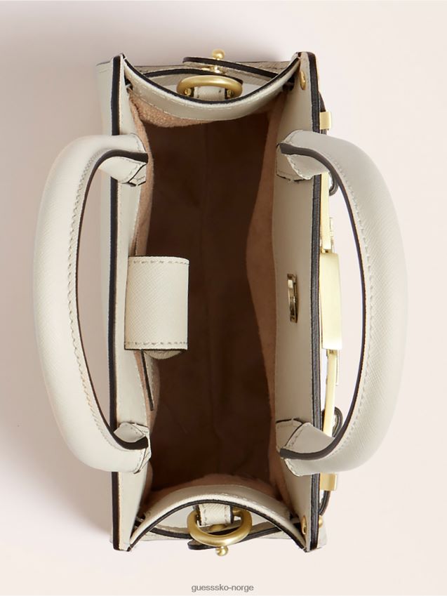 Guess hvit cristina håndveske i ekte skinn hvit unisex F0LJ805313