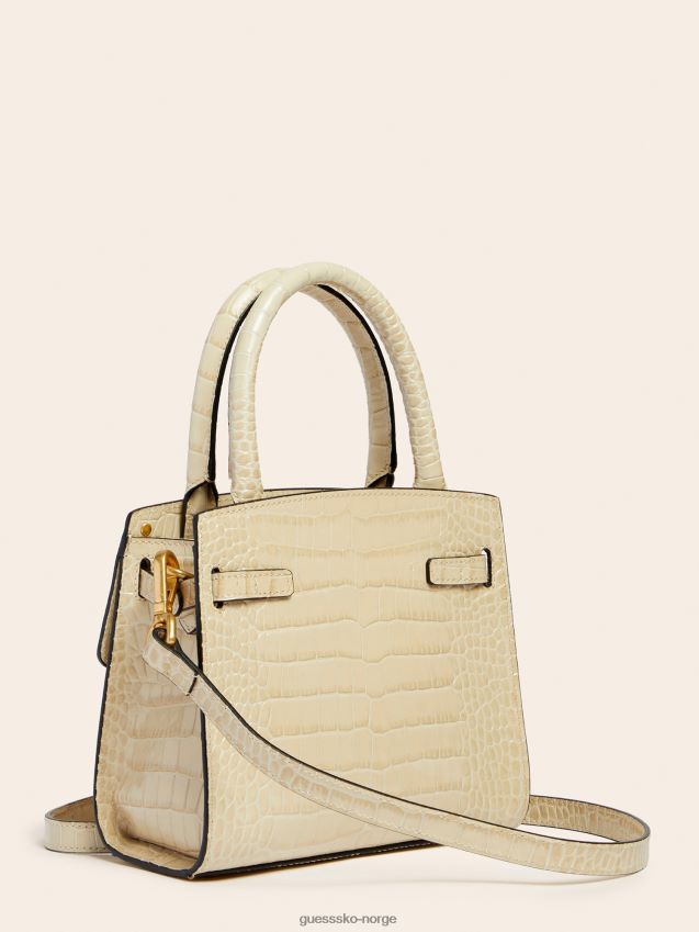 Guess hvit cristina mini håndveske i ekte skinn hvit unisex F0LJ805013