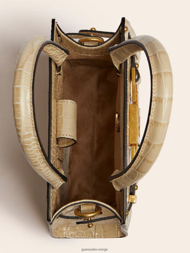 Guess hvit cristina mini håndveske i ekte skinn hvit unisex F0LJ805013