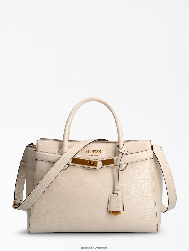 Guess hvit enisa veske med krokodilletrykk hvit unisex F0LJ805230