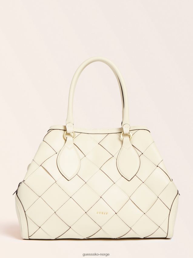 Guess hvit giorgia luxe håndveske i ekte skinn hvit unisex F0LJ806545
