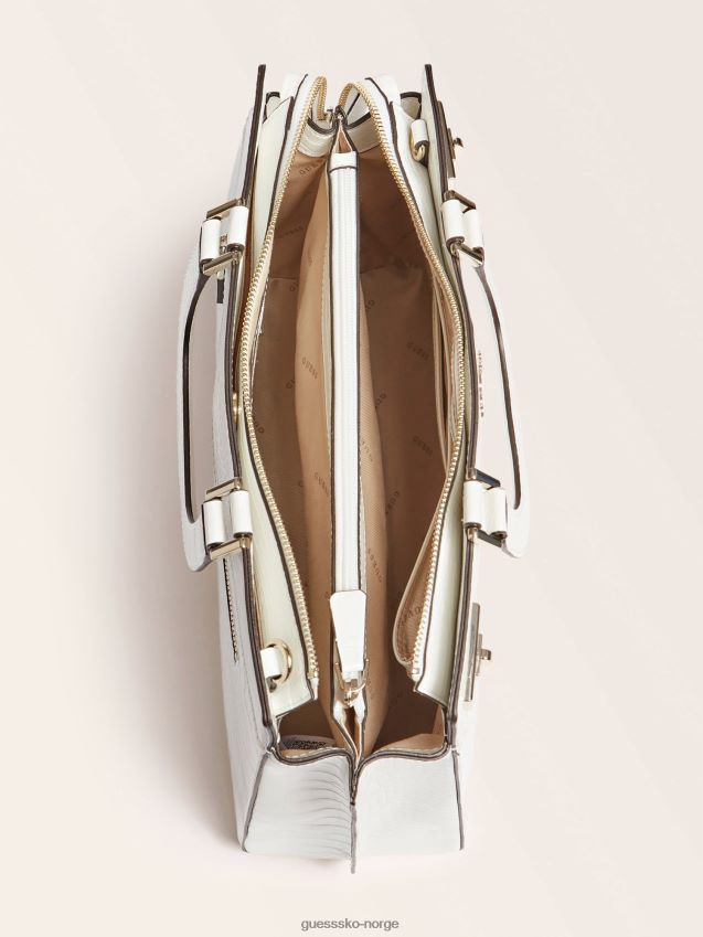 Guess hvit katey maxi-veske med krokodilletrykk hvit unisex F0LJ805160