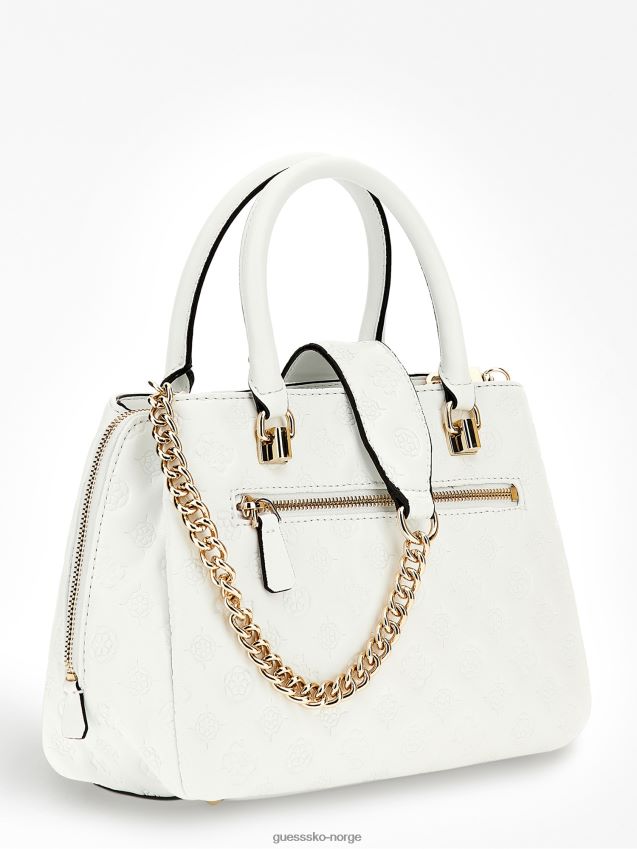 Guess hvit la femme håndveske med preget logo hvit unisex F0LJ805042