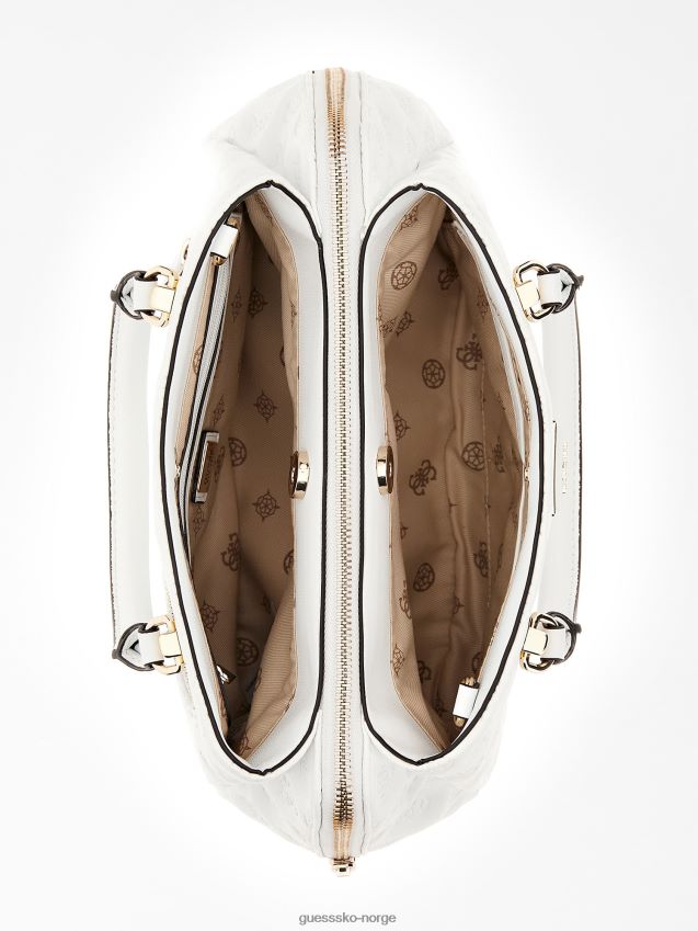 Guess hvit la femme håndveske med preget logo hvit unisex F0LJ805042