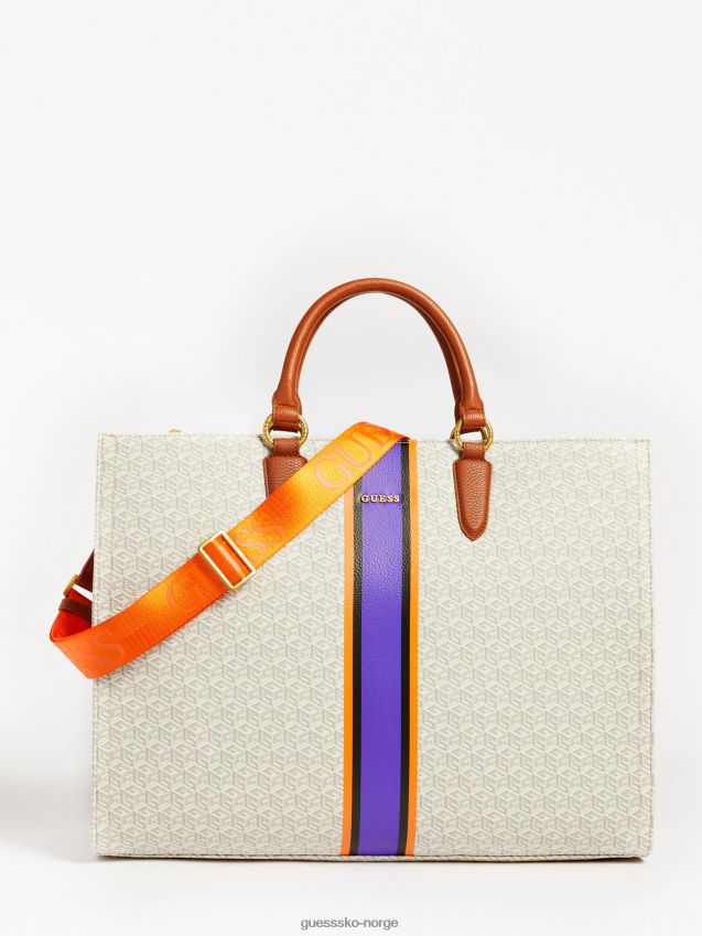Guess hvit multi ederle logo veske hvit multi unisex F0LJ803759
