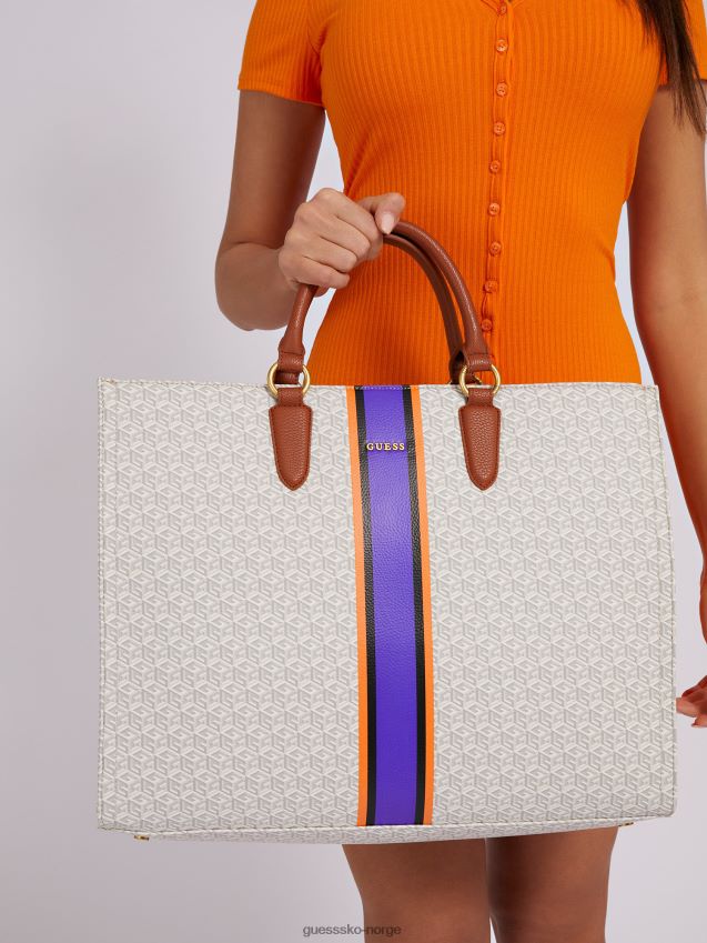 Guess hvit multi ederle logo veske hvit multi unisex F0LJ803759