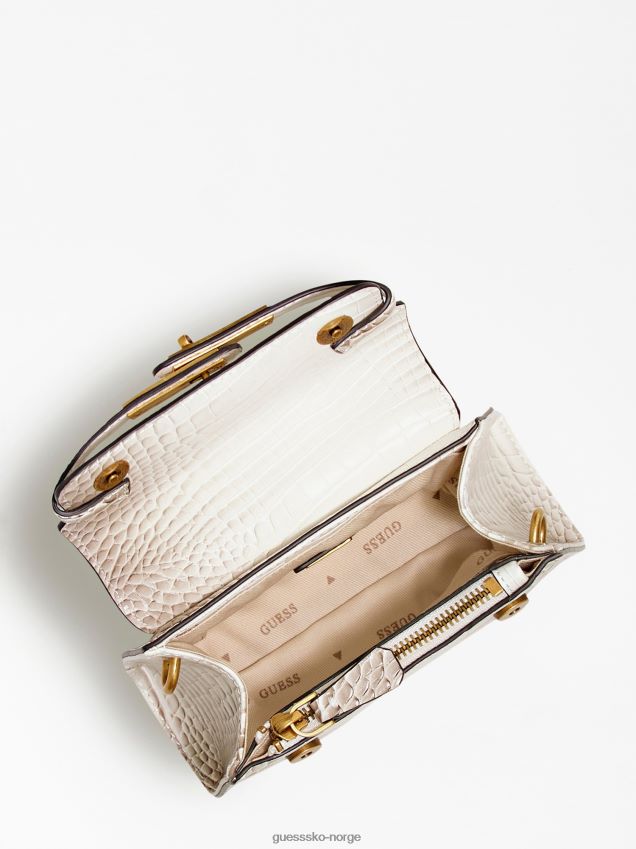 Guess hvit tullia-krok-trykk mikro veske hvit unisex F0LJ805145