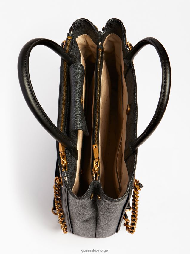 Guess izzy 4g logo maxi håndveske grå grå unisex F0LJ805119