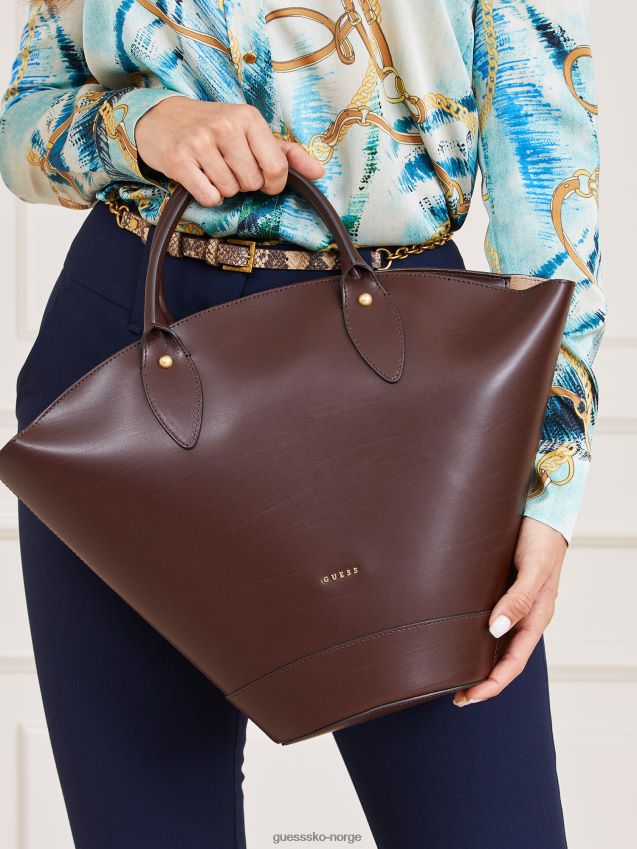 Guess jary ekte skinn veske brun brun unisex F0LJ805433