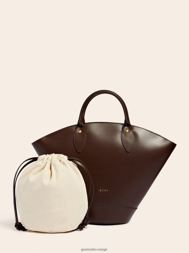 Guess jary ekte skinn veske brun brun unisex F0LJ805433