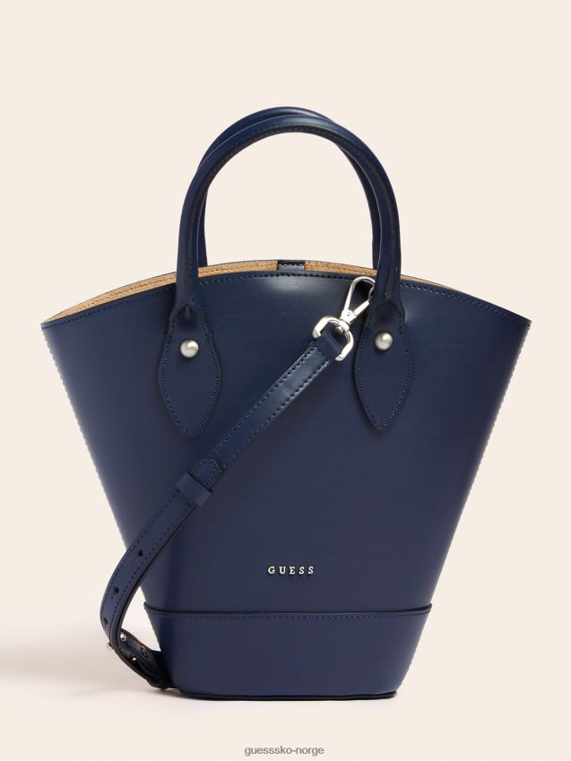 Guess jary veske i ekte skinn blå blå unisex F0LJ805422