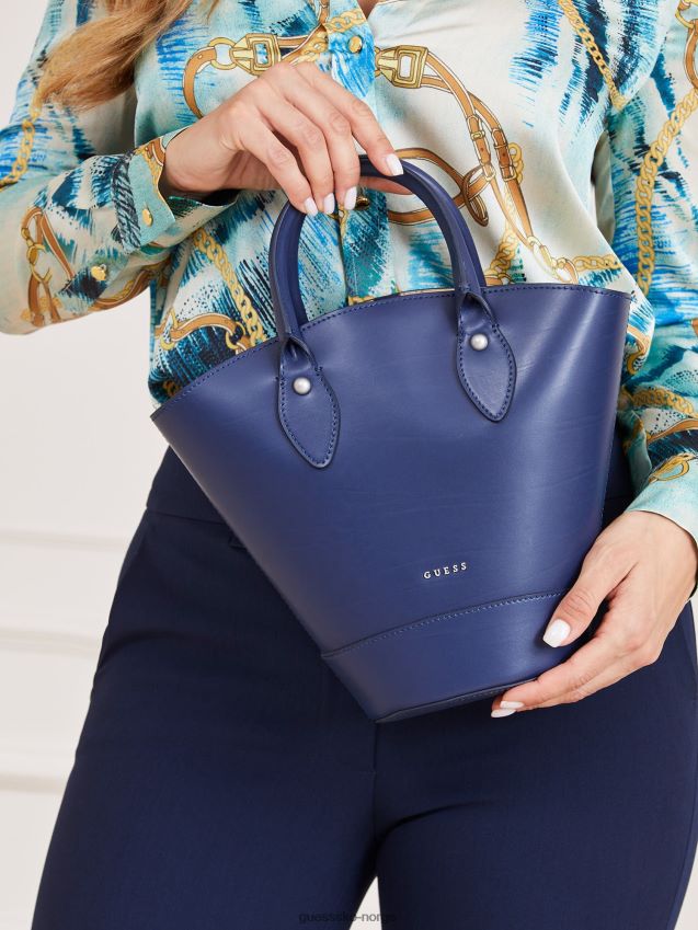 Guess jary veske i ekte skinn blå blå unisex F0LJ805422