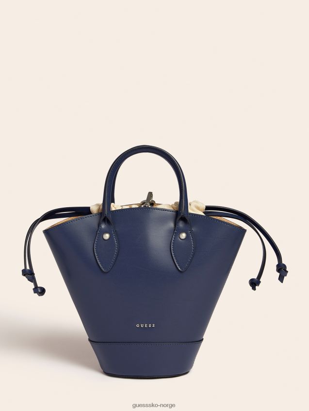 Guess jary veske i ekte skinn blå blå unisex F0LJ805422