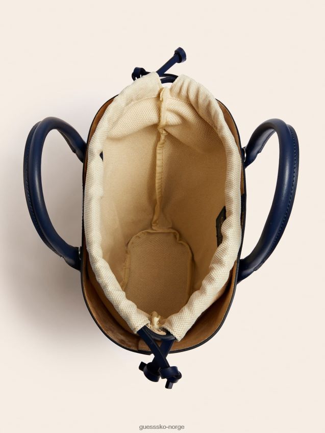 Guess jary veske i ekte skinn blå blå unisex F0LJ805422