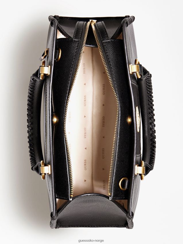 Guess kaoma nappa skinn håndveske svart svart unisex F0LJ802664