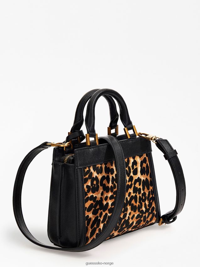 Guess katey mini håndveske i ekte skinn animalier dyrere unisex F0LJ805262