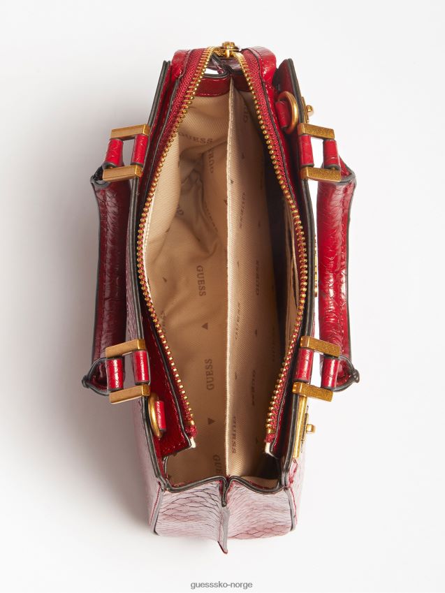 Guess katey python print mini veske rød rød unisex F0LJ803255