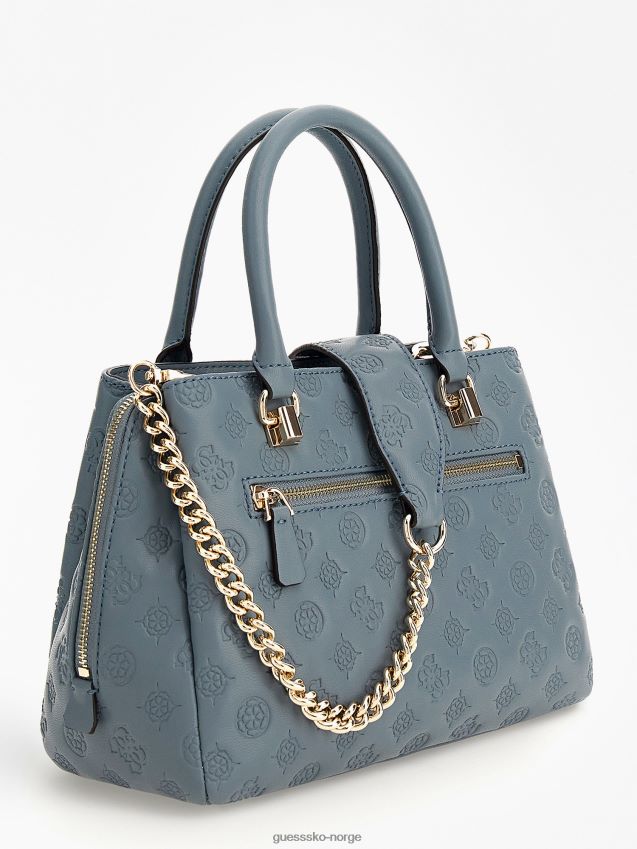 Guess la femme håndveske med preget logo lyseblå lyse blå unisex F0LJ805057