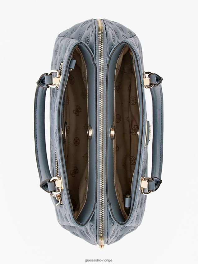 Guess la femme håndveske med preget logo lyseblå lyse blå unisex F0LJ805057